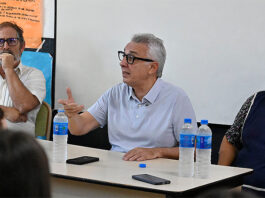Julio Zamora se reunió con estudiantes del Colegio Fernando Fader