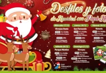 Papá Noel visita a San Fernando con Desfiles de Navidad y fotos en familia