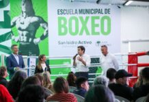 San Isidro reinauguró su Escuela de Boxeo y homenajeó a la Locomotora Oliveras