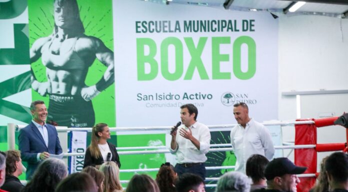 San Isidro reinauguró su Escuela de Boxeo y homenajeó a la Locomotora Oliveras