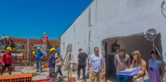 Juan Andreotti recorrió las obras de las siete escuelas que renueva el Municipio de San Fernando