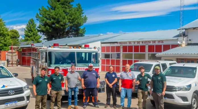 La donación de San Fernando llegó a los bomberos de la Patagonia