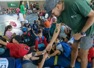 Avanzan las obras de infraestructura escolar en el Jardín de Infantes N°919 de Ricardo Rojas