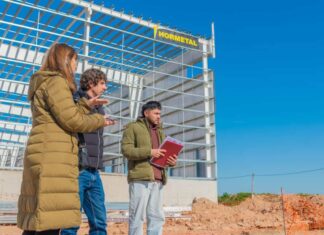 Andreotti recorrió las obras del Parque Industrial de San Fernando