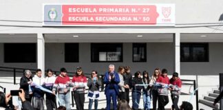 En Rincón de Milberg, Julio Zamora inauguró la ampliación y renovación de la EES N°50 y la EP N°27