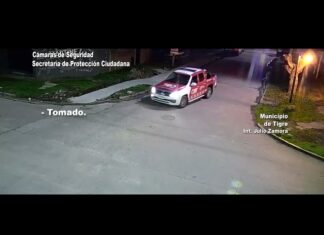 Tigre: Ocasionó destrozos en la vía pública, fue detectado por las cámaras y aprehendido por el COT