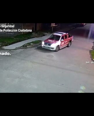 Tigre: Ocasionó destrozos en la vía pública, fue detectado por las cámaras y aprehendido por el COT