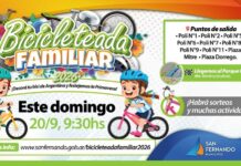 San Fernando vuelve a pedalear: el domingo se realizará una nueva Bicicleteada Familiar