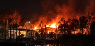Voraz incendio en el Club Náutico Olivos: el fuego destruyó el sector de quinchos